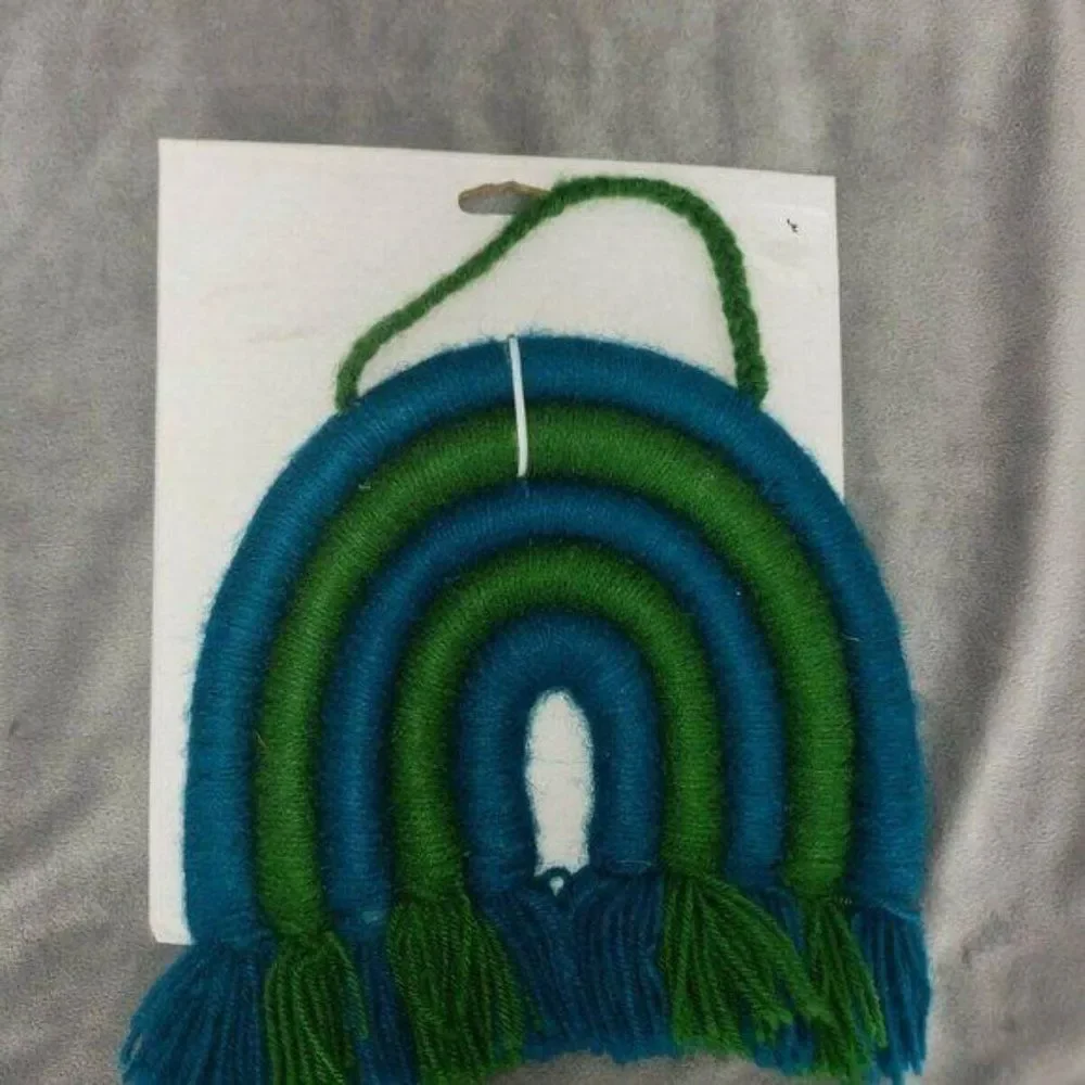 Boho woven macrame Rainbow Green‎ blue Wall Hanging Decor decorations